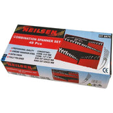 Neilsern 48pc Satin Finished Combination Spanner Wrench Set 6 - 25mm 1/4" ? 1"